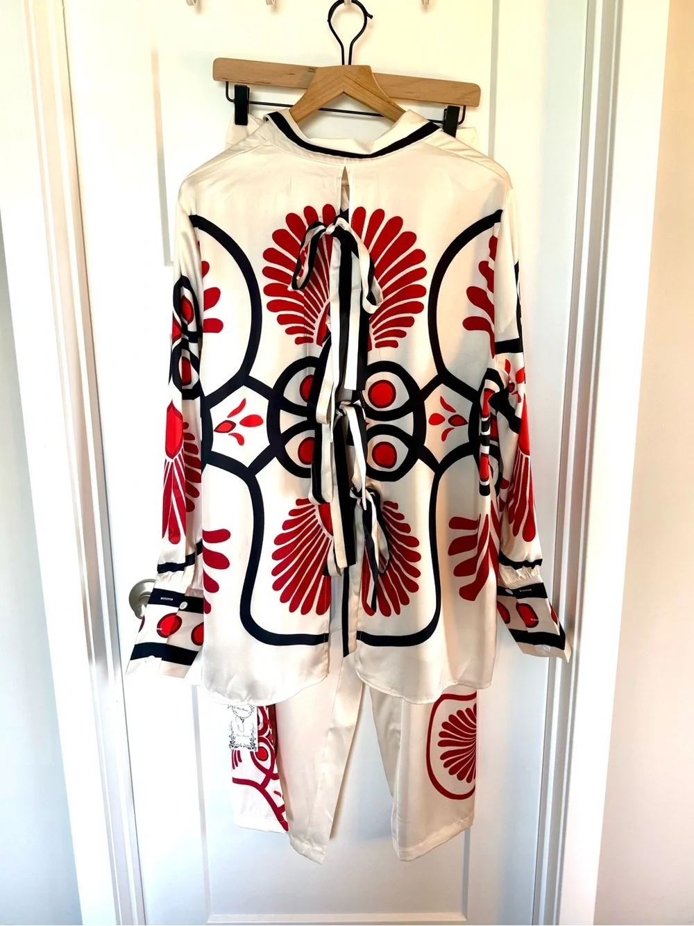 Amaranta graphic-print shirt & trousers matching set